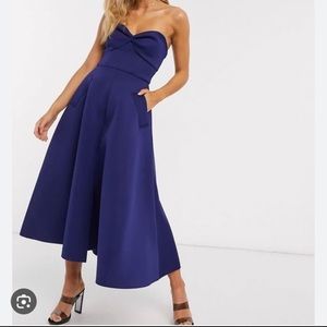 ASOS sweetheart A-line scuba dress with pockets